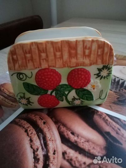 Солонка и перечница, салфетница керамика