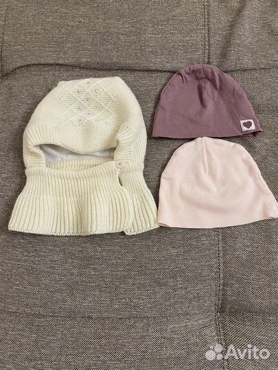 Костюм и шапки шлемы на девочку на 9-12 месяцев