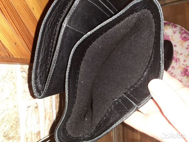 Сапоги женские демисезонные 39 натуральная кожа