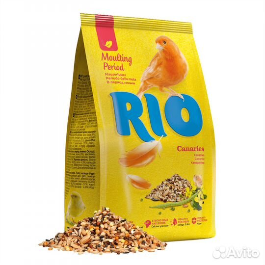 Корм для канареек, Rio, в период линьки 500гр