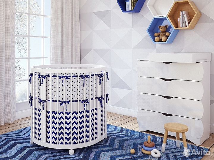 Овальная кроватка для новорожденных Giovanni