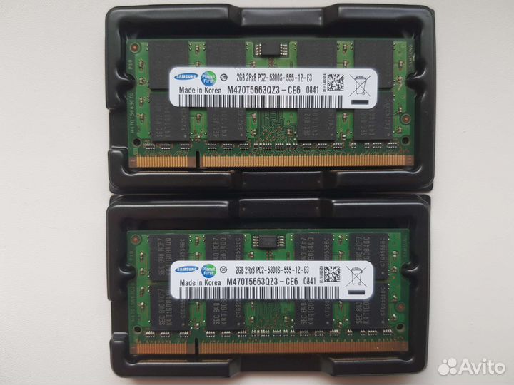 Samsung Ddr2 2*2Гб sodimm