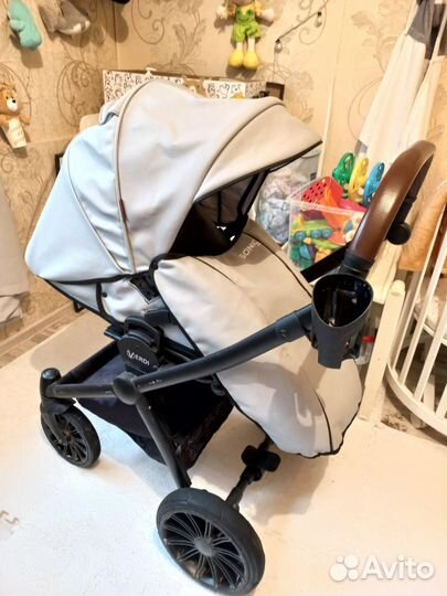 Коляска 3 в 1. Экокожа