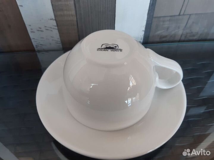 Набор из 6 фарфоровых чашек для чая кофе chan wave