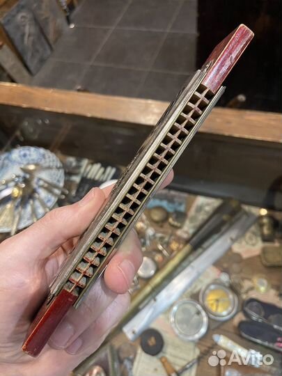 Старинная губная гармошка Spranger Германия 1910г