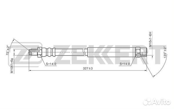 Шланг тормозной передний BMW 3 (E30) 82- 5 (E60 E6