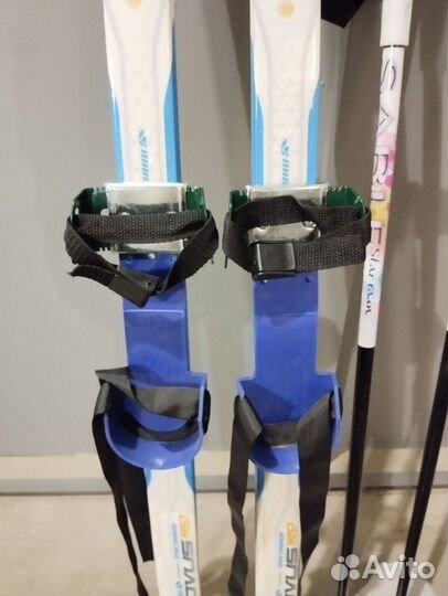 Лыжи детские пластиковые с палками