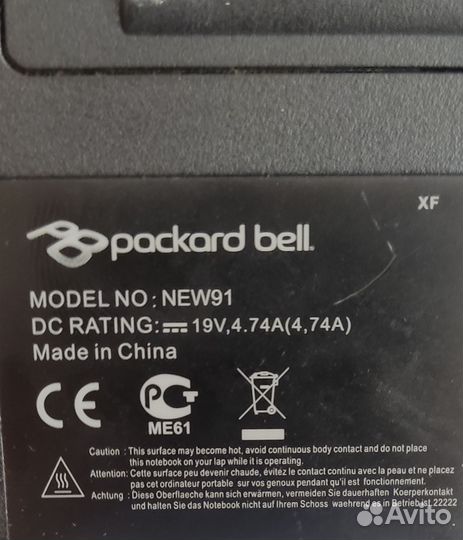 Ноутбук packard bell
