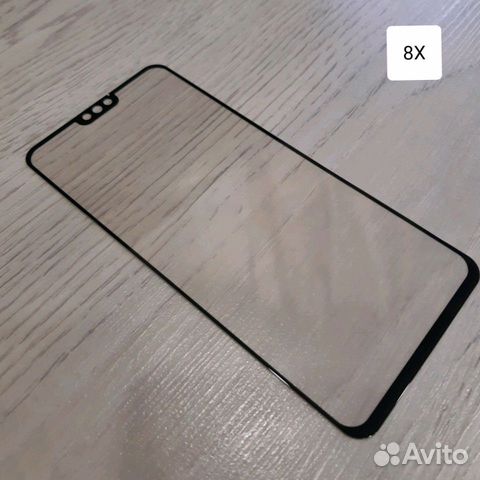 Защитное стекло на Honor 8X чёрное