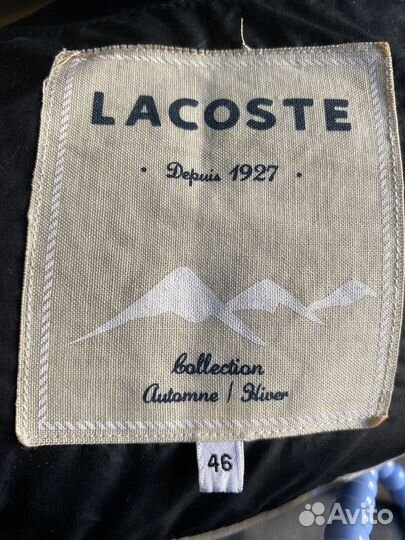 Пуховик женский lacoste 46