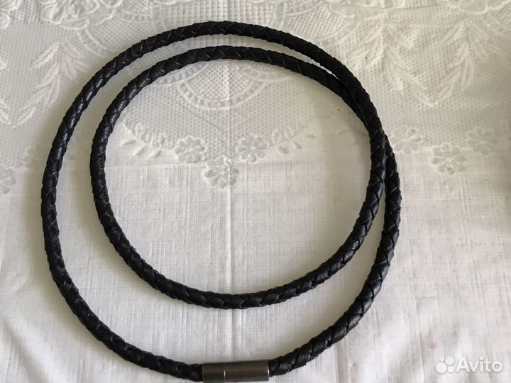 Гайтан из натуральной кожи ручного плетения