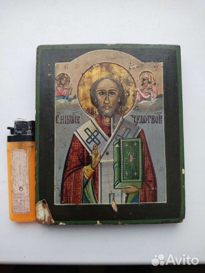 Старинные иконы Николай Чудотворец миниатюра