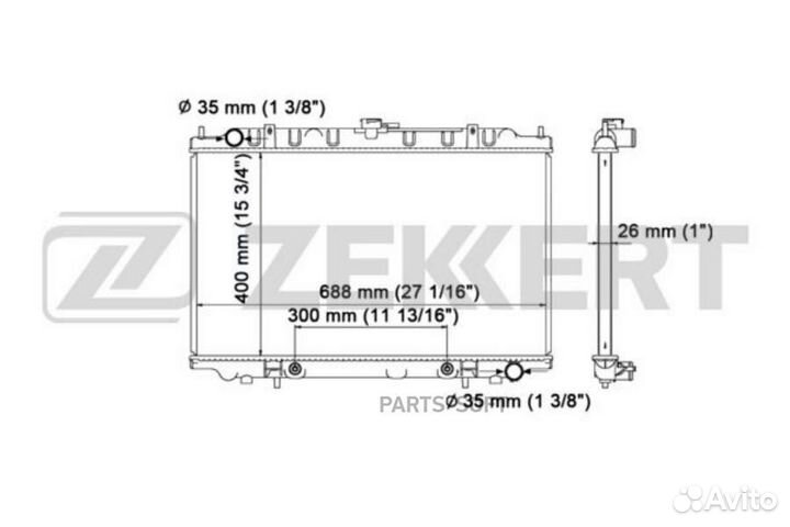Радиатор охлаждения Ниссан Максима (A32) 95