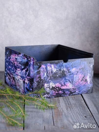 Деревянная шкатулка большая с ручной росписью