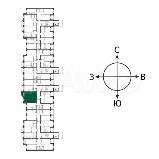 1-к. квартира, 38,9 м², 1/5 эт.