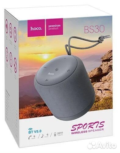 Bluetooth колонка Hoco BS30 серый