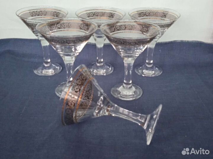 Фужеры бокалы для мартини martini креманки 6 шт