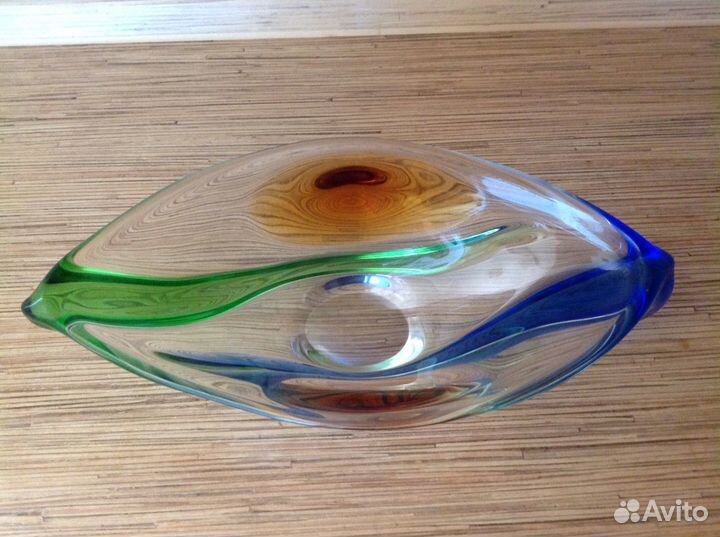 Комплект богемского цветного хрусталя Чехословакия