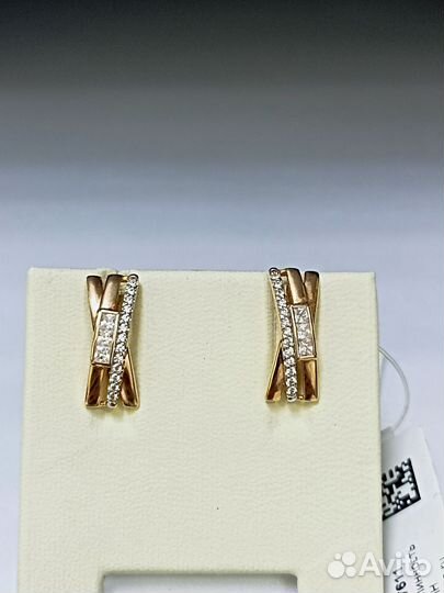 Золотые серьги проба 585 Арт.007575120124