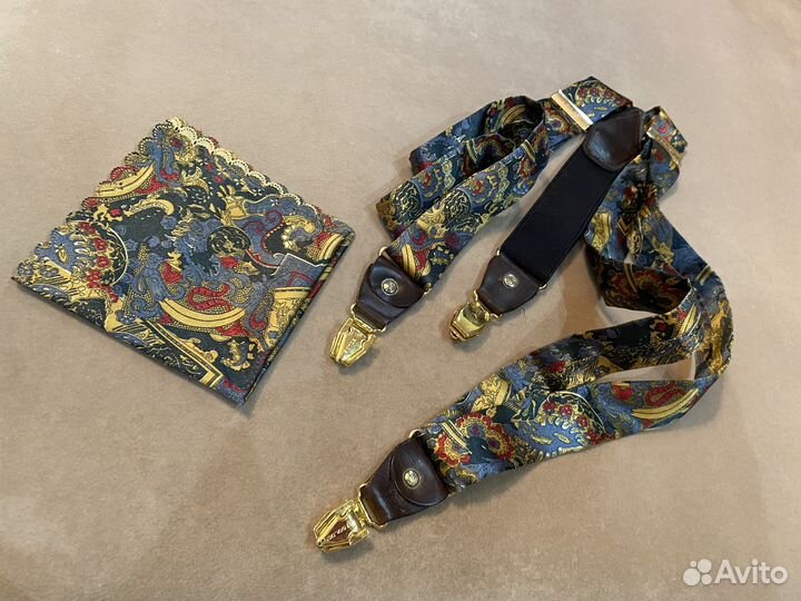 Подарочный набор Подтяжки+Платок Golden Turtle