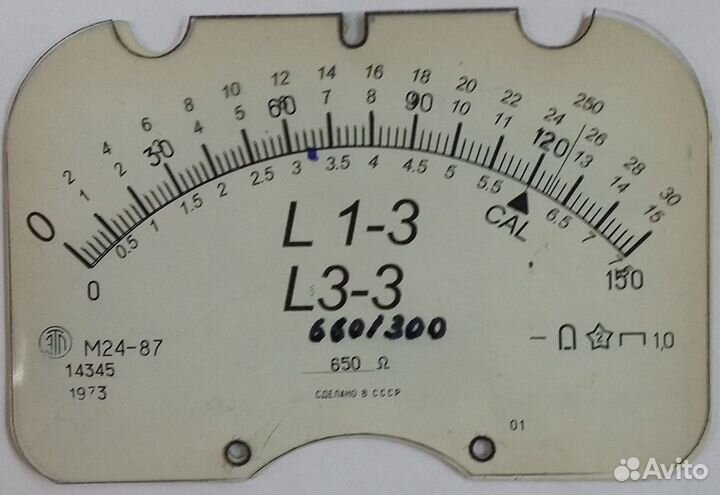 Шкала для испытателя, измерителя радиоламп Л1-3