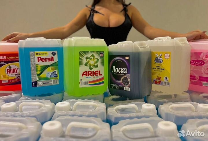 Гель для стирки, жидкий порошок 5 литров