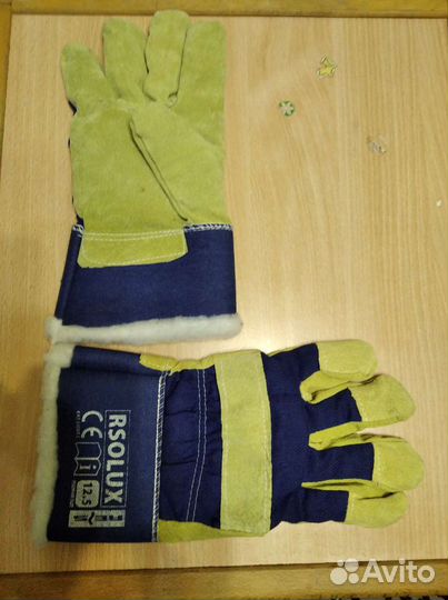 Перчатки-утеплённые -Замшевые