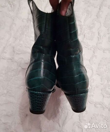 Ковбойские ботинки из кожи 42 размер