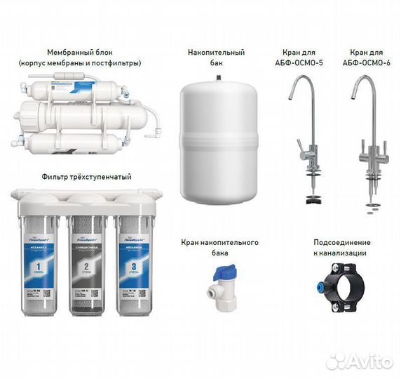 Система обратного осмоса Аквабрайт абф-осмо-6