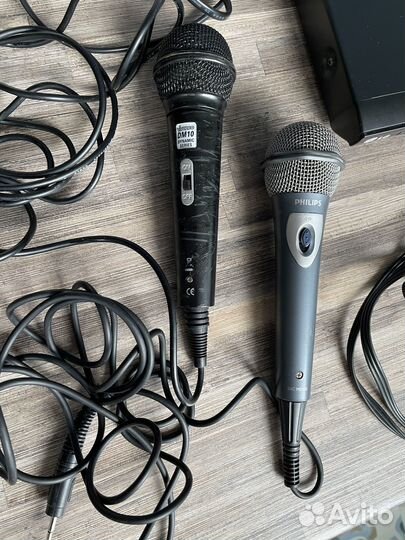 DVD LG плеер-караоке, микрофоны, 7 дисков