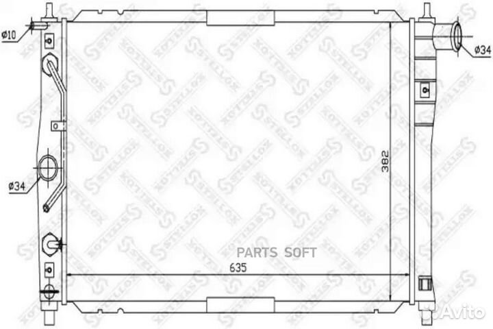 Радиатор системы охлаждения МКПП daewoo Lanos 1.5