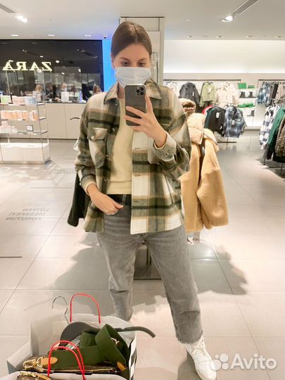 Рубашка zara утепленная оригинал