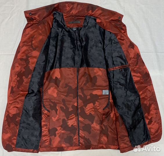 John Varvatos Camo Hooded Nylon Jacket