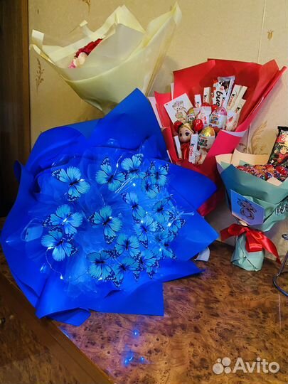 Букет из бабочек букет из мыльных роз