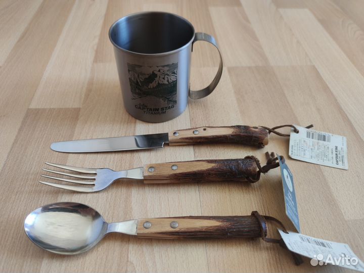 Походный набор и титановая кружка captan stag
