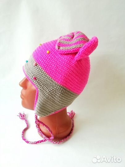 Шапка детская зимняя для девочки 48 см