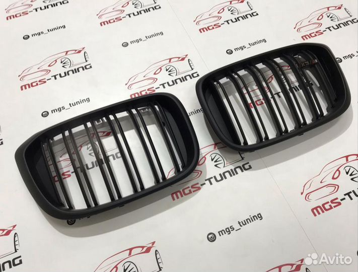 Решетка BMW Х3/X4 G01/G02 M Черный мат + M