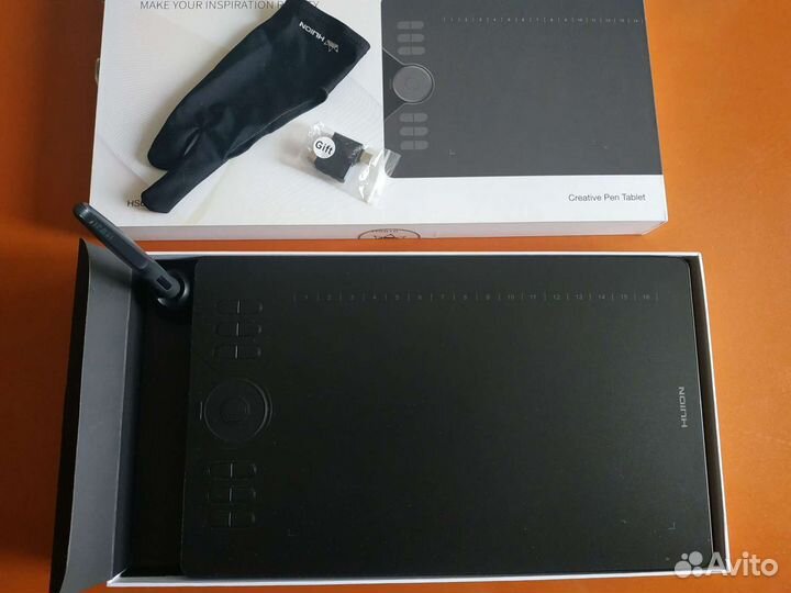 Графический планшет Huion HS 610(новый) +перчатка