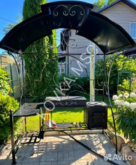 Мангал с крышей