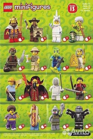Lego minifigures, минифигурки Лего от