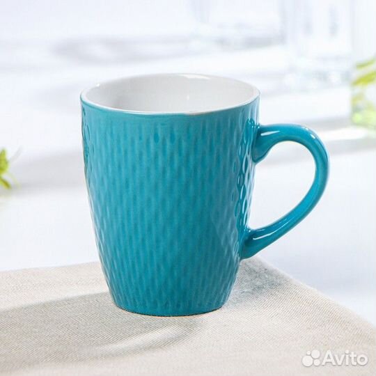 Кружка керамическая Доляна «Лилу», 190 мл, цвет го