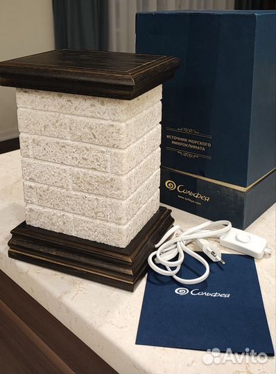 Декоративный светильник из морской соли Сольфея