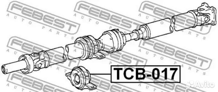 Подшипник опоры карданного вала TCB-017 febest TCB