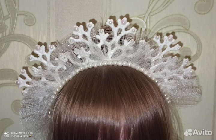 Новогодняя корона снежинка