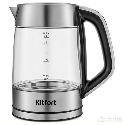 Чайник электрический Kitfort кт-6114 серебристый