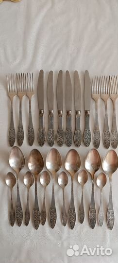Набор столовых приборов мельхиор СССР