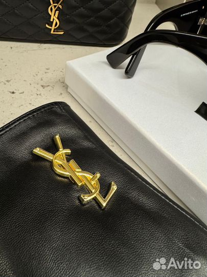 Кожаные перчатки Saint Laurent