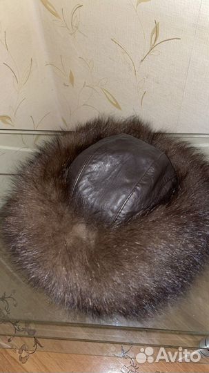 Шапка песец кожа зима