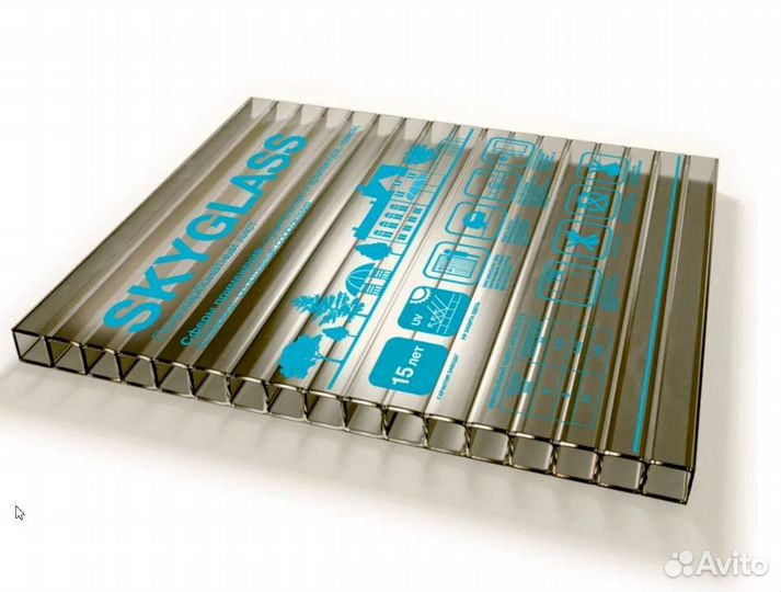 Сотовый поликарбонат Skyglass Серая бронза