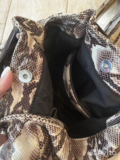 Сумка кожаная рептилия и туфли 39 Tamaris